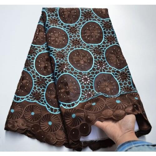 2021 Latest luxury African Lace Fabric High Quality Swiss Voile Lace In Switzerland Nigerian Punch Cotton For Wedding Sew