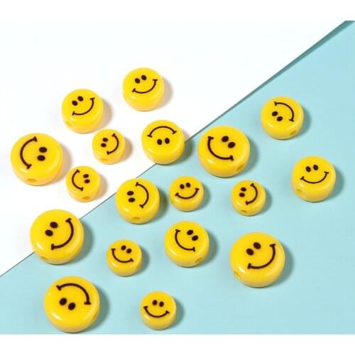 Linsoir Acrylic Oblate Beads for Jewelry Making 20pcs/Lots 12mm Charms for Bracelets Glass Accessories Matching