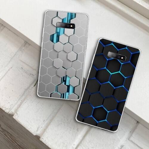 Fashion plaid bright design Phone Case Transparent For Samsung Galaxy A71 A21s S8 S9 S10 plus note 20 ultra