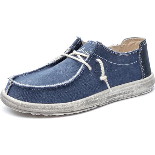 2021 Summer New Mens Canvas Boat Shoes Outdoor Lightweight Convertible Slip-On Loafer Fashion Casual Beach Shoes Big Size 48