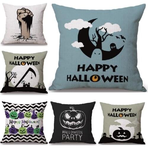 Halloween Cushion Cover Cartoon Printing Throw Pillow Cover Home Decoration Car Sofa Decorative Pillowcase almofadas decorativos