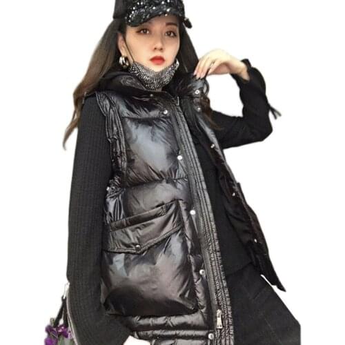 2012 New Elegant Women Autumn Vest Fashionable Loose Slim All-match Glossy Down Cotton padded Winter Warm Ladies Coat Vest OK863