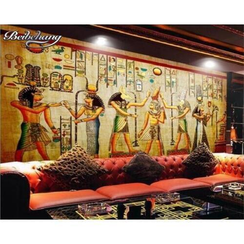 Beibehang photo wallpaper Personalized custom retro wallpaper bedroom sofa background ancient Egypt wallpaper for walls 3 d