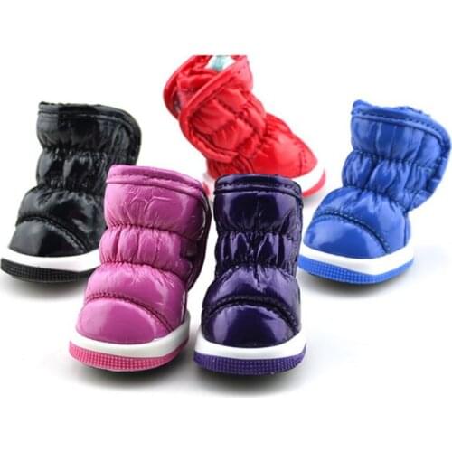 Autumn Winter Pet Dog Shoes For Small Dogs Warm Fleece Puppy Pet Shoes Waterproof Dog Snow Boots Chihuahua Yorkie Boot