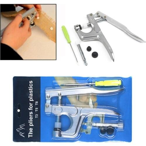 Plastic Snap Button Pliers Aluminium Manual Fastener Resin Press Stud Tong Diy Family Tailor Toolfor Clothing Sewing Diy Tongs