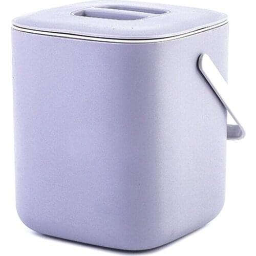 Portable 2 Tier Plastic Kitchen Food Waste Trash Can Compost with Drainer Rubbish Container Organizer Accessories Tools