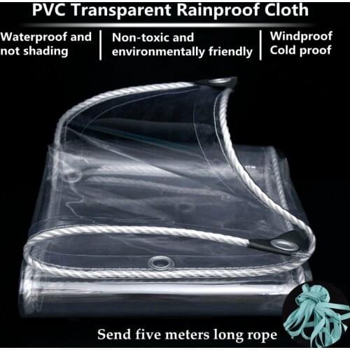 Transparent PVC Rainproof Cloth Garden Bonsai Plants Rainproof Tarpaulin Balcony Outdoor Dog House Keep Warm Waterproof Cover