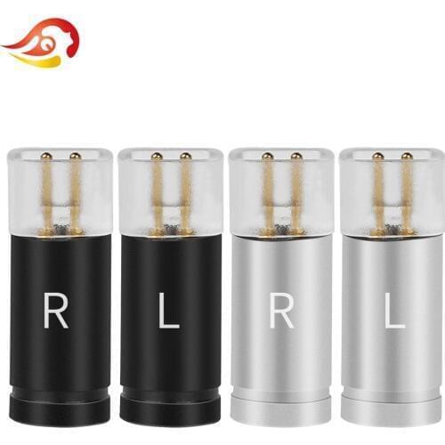 QYFANG Transparent 1 Pair 0.78mm Earphone Pins Headset Plug Wire Connector Adapter Frosted Shell Audio Jack For UE18PRO UE11PRO