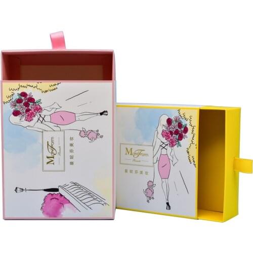 Custom luxury Foldable drawer Gift For Dresses Clothes Packaging boxes paper packaging box for Bra Women Briefs Panties