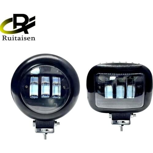 Ruitaisen Brand 6D Lens 5 Inch 30W Work Light Round Square Flood Beam Led For Motorcycle SUV Car 4x4 Offroad 12V Lights