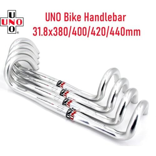 UNO Ultralight Aluminum Alloy Road Bike Handlebar Mountain Bicycle 31.8mmx380/400/420mm Silver Bike Accessories
