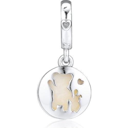 CKK Silver 925 Jewelry Fits Pandora Bracelets Perfect Pals Dangle Charm, Silver Enamel Charms Original Beads