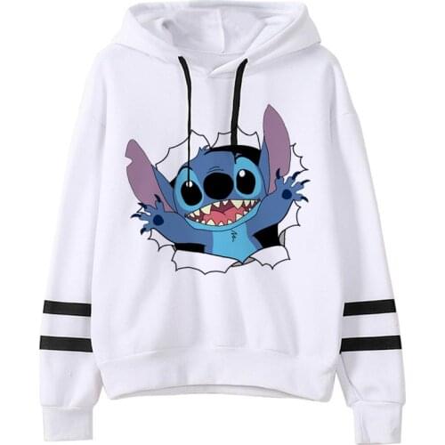 Kawaii Lilo Stitch Funny Cartoon Graphic Winter Hoodie Women Cute Stitch Anime Vintage Sweatshirt 90s Korean Style Hoody Female