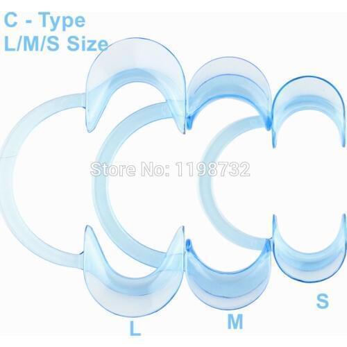 Dental Instruments C Type Intraoral Cheek Retractor Teeth Whitening Transparent Mouth Opener S/M/L Size Dentist Materials