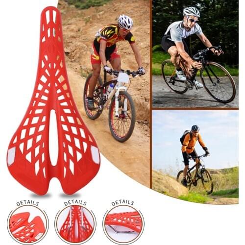 Super Light Plastic Agents Bicycle Saddle Mountain MTB Bike Saddle Seat PVC Cushion 6 Color Ventilation Durable Cycle Accessorie