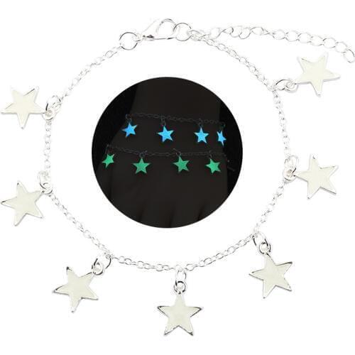 Glowing Bracelet New Fashion Vintage Luminous Charm Star Shape Bracelets For Women Glow In The Dark Jewelry