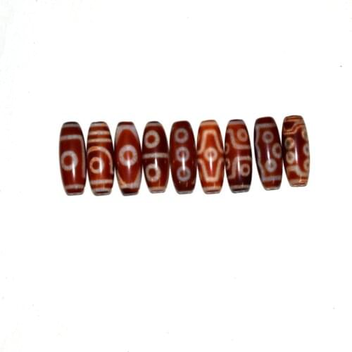 Tibet Feng Shui DZI Red dragon agate 15*39mm beads supreme 1/2/3/4/5/6/7/8/9/10 eyes DZI men and women jewelry DIY Free Shipping