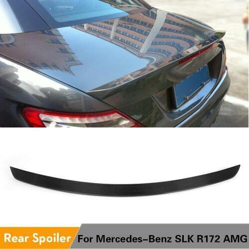 Carbon Fiber Rear Spoiler Trunk Boot Wing for Mercedes-Benz R172 SLK Class 200 250 300 350 SLK55 AMG Convertible 2012 2013