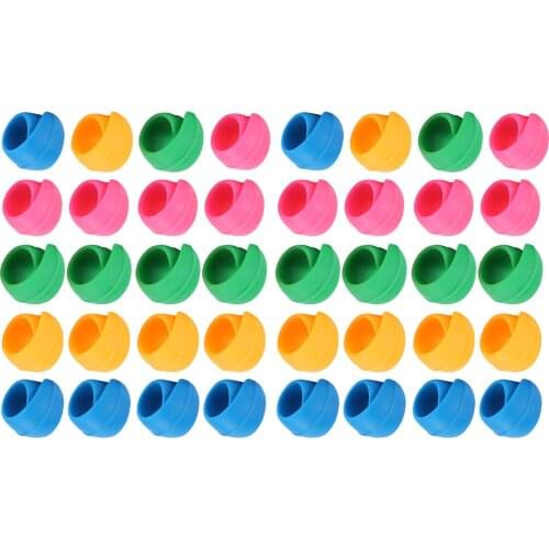 40Pcs Spool Huggers Clip Silicone Colorful Bobbins Clips Sewing Thread Reel Clip Silicone Threads Sewing Spool Clips Accessories