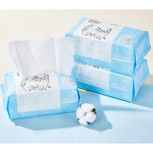 Pearl cotton soft towel face portable cotton plant fiber wet dry cotton cleaning paper towel face cleaning towel disposable