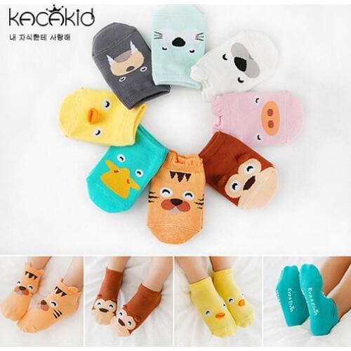 KACAKID Baby Socks Girls Boys Kids Socks Non Sip Baby Socks Little Ear Infants Girls Boys Socks Cotton Comfortable Colors ka1081