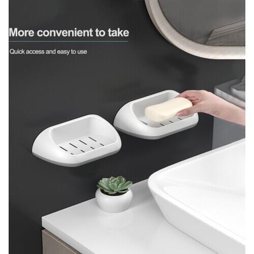 1PC Soap Holder Dishes Non Slip Soap Box Bathroom Storage Case Soap Tray Home Bathroom Accessories Sets