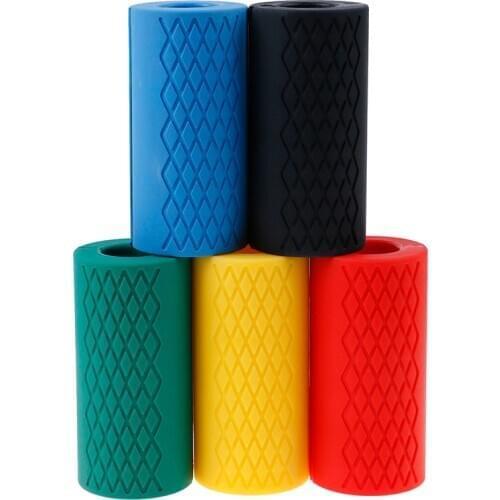 Thick Dumbbell Fat Barbell Grips Bar Handle Pull Up Weightlifting Support Silicon Anti-Slip Protect Pad For Body Building 1 PC