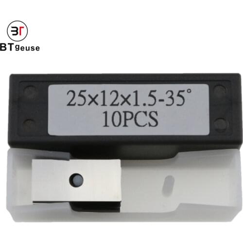 10pcs 25mm Rectangular Solid Carbide Insert Cutter Knives (25mmX12mmX1.5mm) 2 Holes 4-Edge for Wood Lathe Rougher Turning Tools