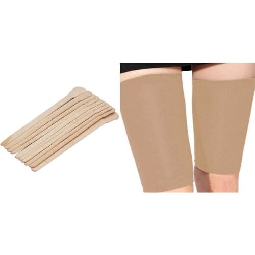 10Pcs Wooden Wax Spatula Tongue Bamboo Sticks Hair Removal Cream Stick & 2Pcs Beauty Women Shaper Weight Loss Thin Arm