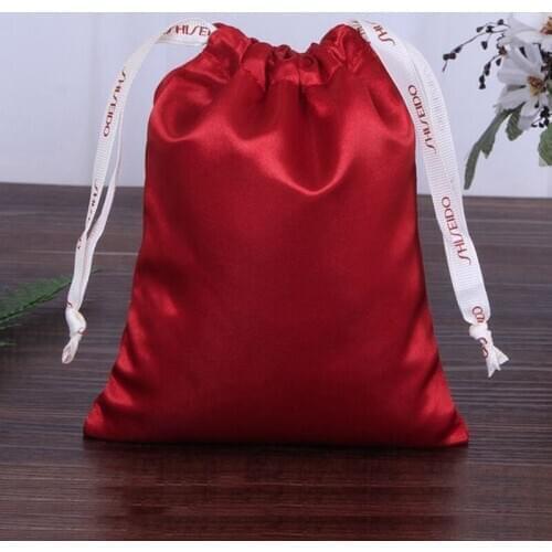100pcs satin drawstring bags custom jewelry gift pouches 18*18cm and 3 roll(300 yard) ribbon free shipping by DHL
