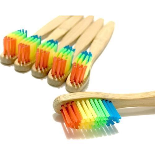 2Pcs/Set Cheapest Colorful Bristle Environmentally Eco Friendly Travel Home Hotel Manual Adult Tooth Brush Bamboo Toothbrush
