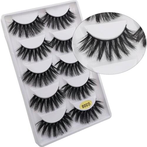SHIDISHANGPIN 3/5 pairs 3d lashes natural long eyelash makeup thick false eyelashes wispy mink eyelashes maquiagem mink cilios
