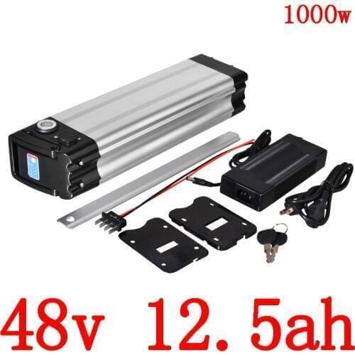 1000W 48V Electric Bicycle Battery 48V 8AH 10AH 12AH 12.5AH 13AH 15AH lithium ion battery Pack With 2A Charger Bottom discharge