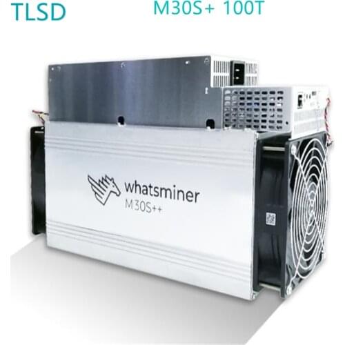 Used TLSD Whatsminer M30S+ 100T with Power Supply Currency BTC/BCH Miner 112T 110T M31s