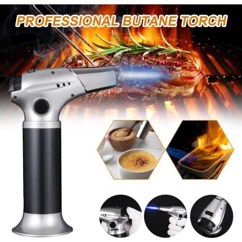 Butane Torch Kitchen Cooking Torch Easy Operation Flame Lighter for Picnic BBQ Camping Kitchen Gas Burner