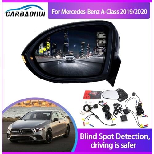 For Mercedes-Benz A-Class 2019-2020 BSM BSD Blind Spot Monitoring System 24GHZ Millimeter Waves Radar Sensor Mirror LED Light