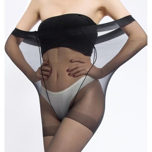 DOIAESKV New Plus Size Sexy Breathable Tights Transparent Women Pantyhose Ultra-thin Nylon Tights High Elastic Stretchy Stocking