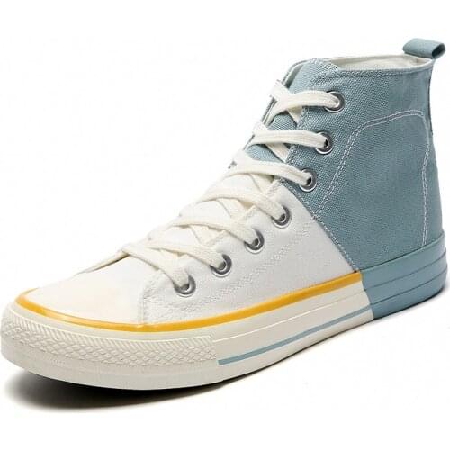 Men High-Top Canvas Shoes Summer Novel Sneakers Outdoor Skateboard Comfortable Walking Shoes 2021 New Brand Designer 39-45 Euro