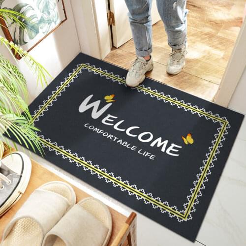 Simple and modern household entrance door mat carpet bedroom door welcome mat bathroom non-slip mat absorbent foot mat