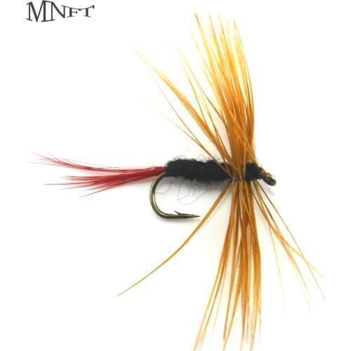 MNFT 10PCS Brown Beard Black Body Nymph Fly Fishing Trout Fishing Lures