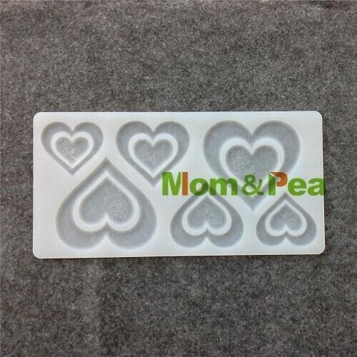 Mom&Pea CX009 High Quality Rose & Heart Shaped Silicone Mold Chocolate Mold Cake Decoration