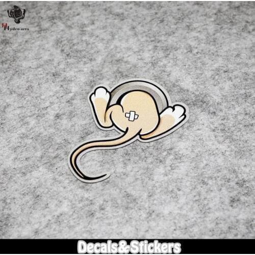 NO.LN264 Creative Cartoon mouse&hole MOTO GP Reflective Sticker Car Sticker Decals Racing Motorcycle Windshield Bike Tank cup