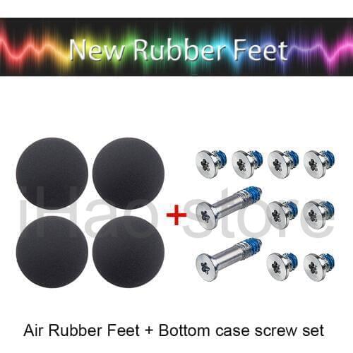 New For A1369 A1370 A1465 A1466 Rubber Bottom Case Cover Feet Foot Kit with screws Set for Macbook Air 11" 13"