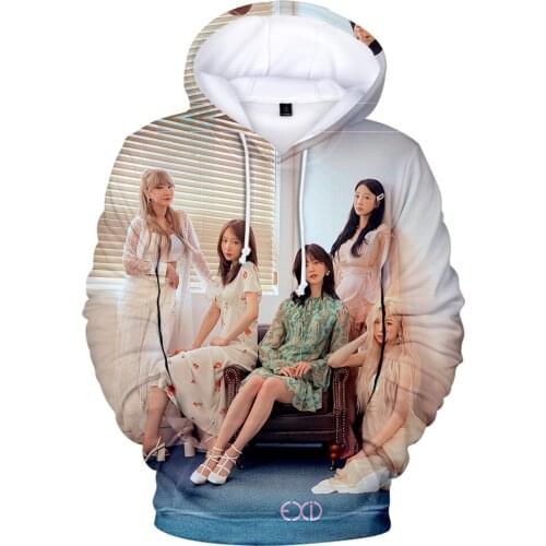 New Fashion 3D Print Korean EXID Hoodie Sweatshirt Men Women Autumn Winter Casual Kpop Sweatshirt kids Clothing
