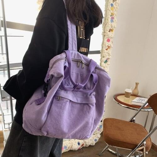 NEW Schoolbag Female Korean Version Of Harajuku Ulzzang Student Backpack Vintage Feeling Lazy Style Canvas All-match Backpack