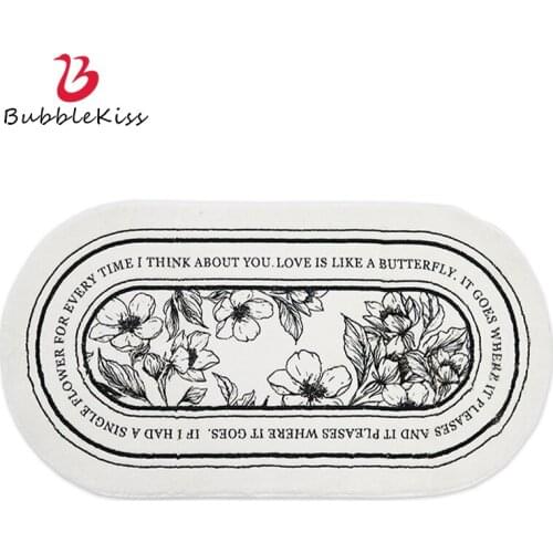 Bubble Kiss Oval Fluffy Carpets For Living Room European Style Home Decor Rugs For Bedroom Door Floor Mat Nordic Decoration