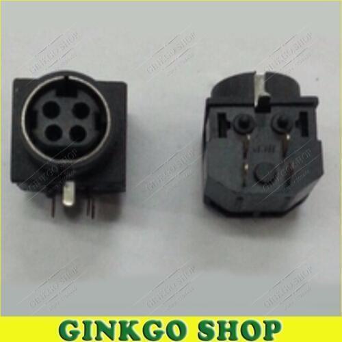 10pcs/lot S Termainal DIN PS2 4p Female Connector 4 Core PS2 Mouse Jack