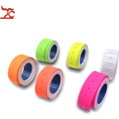 Retail tags 1 Roll 500PCS Colorful Adhesive Price Tag Paper Price label Mark Sticker for MX-5500 Price Tag Gun lableller