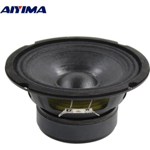 AIYIMA 6 Inch Pure Subwoofer Woofer Speaker 8 Ohm 80W Sound Speaker Bass Loudspeaker For Car Home Audio