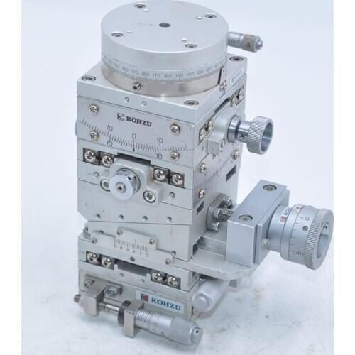 KOHZU six-axis large-scale high-precision micrometer cross lifting angle rotating fine adjustment table 70 * 70mm